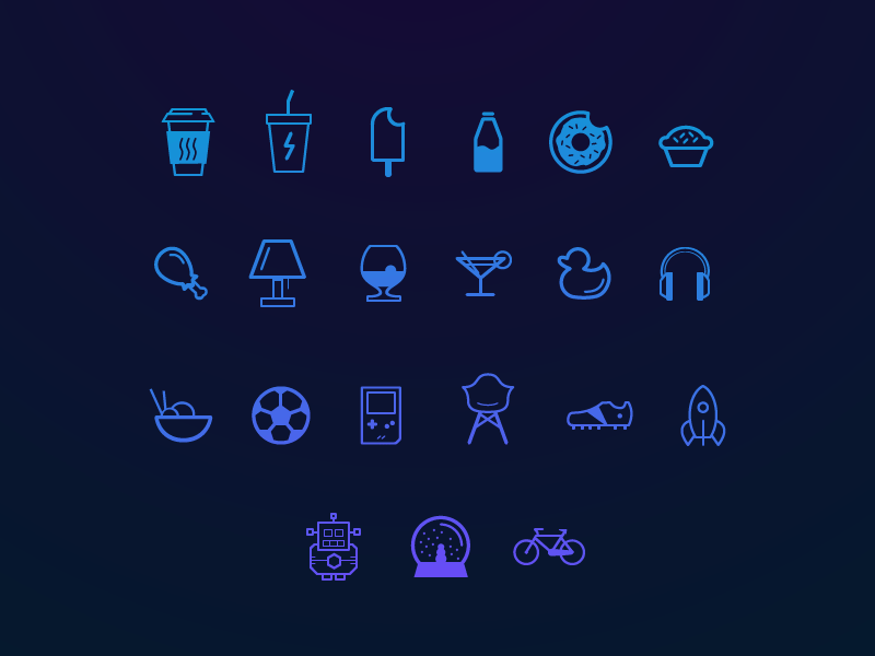 Icon Party animated brain training branding elevate game gif glyph icon