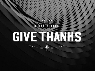 Give Thanks circa victor custom din give promotional thanks thanksgiving typography