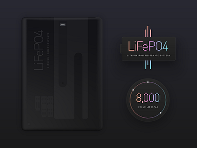 BATTERY II 3d battery energy gradient hawaii illustrator renewable sony vector