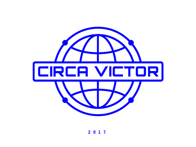 CV 2017 branding circa victor geometric globe orbitron simple typography