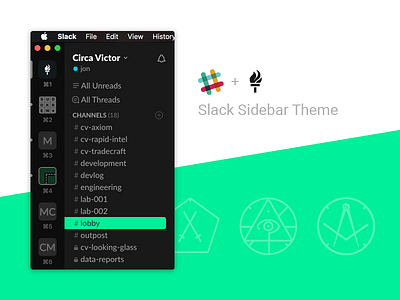 Circa Victor Slack Sidebar Theme circa victor color sidebar slack theme