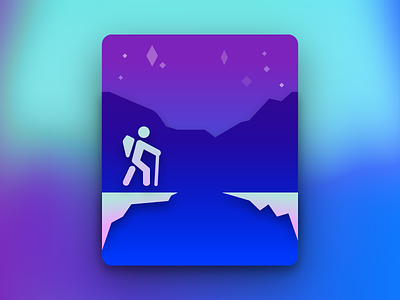 Gap Filler game design games gaming gradient mobile mountain night platform puzzle stick man twilight