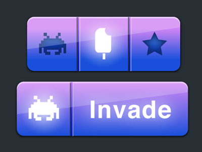 Space Buttons buttons glass glossy ui ux