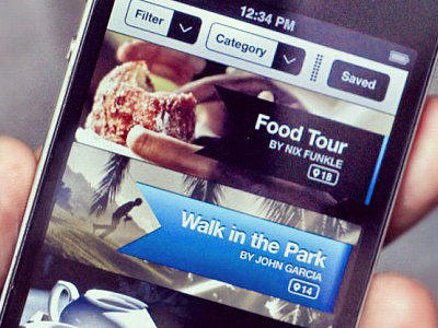 Walk in the Park app ios iu ux