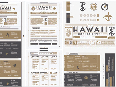 Hawaii Cocktail Week / Asset Map branding event identity print