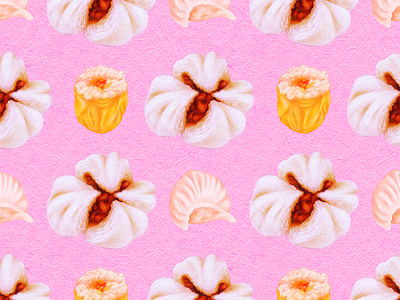 Infinite Dimsum dimsum food pattern tile