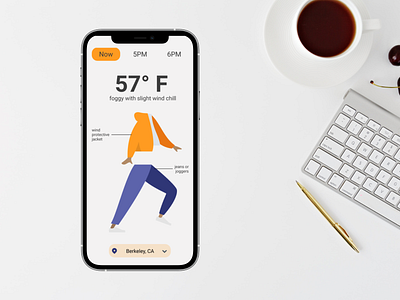 Weather Outfit Suggestions app dailyui design ui ux