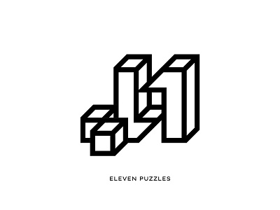 Eleven Puzzles brand branding design eleven game illustration logo puzzles vector
