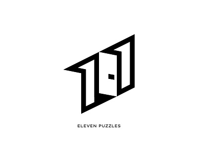 Eleven Puzzles brand branding design eleven illustration logo puzzles typography vector web