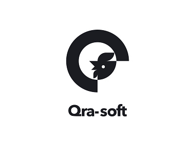 Qra-soft Logo brand branding design illustration letter q logo q rooster typography vector