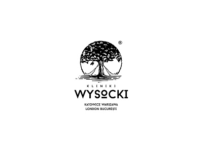 Kliniki Wysocki black branding design logo medical white