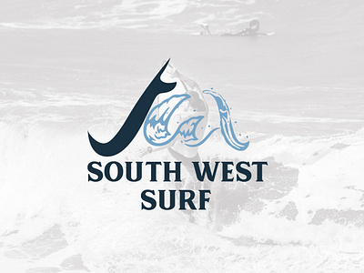 SOUTH WEST SURF creative logo design flat logo logodesign minimal minimalist modern unique logo vector
