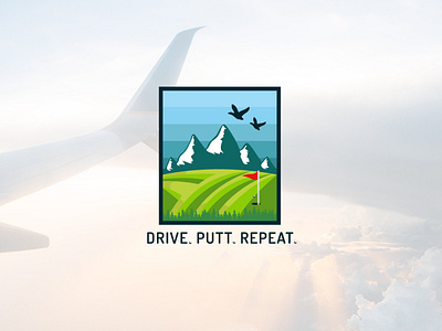 Drive. Putt. Repeat. creative logo design flat logo logodesign minimal minimalist modern unique logo vector