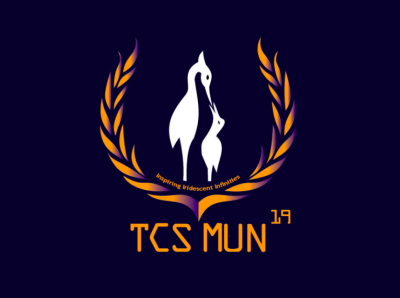 TCSMUN branding design flat logo