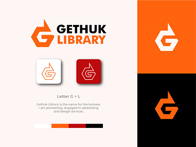 Gethuk Library design logo logodesign logotype minimal typography