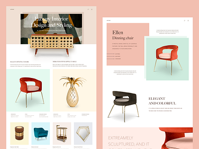 Antique Furniture branding furniture store furniture website luxury luxury brand website website concept website design websites