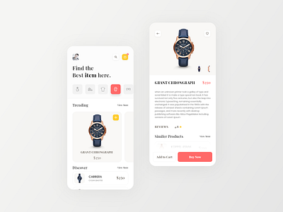 Ecommerce App app design ecommerce app iphone app watches