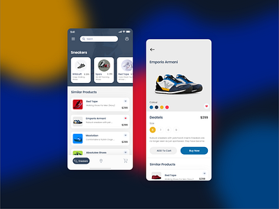 Sneakers E-commerce App android design cliffex ui ui desgin