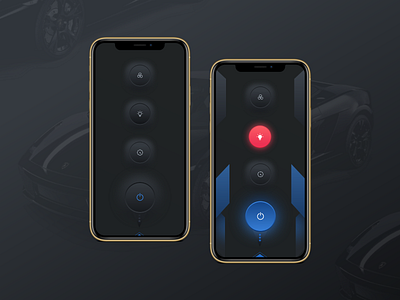 Car App Concept android app concept dark theme dark ui ios iot app ui uiuxdesign ux