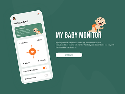Hay Baby! - Baby Monitor App android app development app app design baby baby monitor app design ios app development mobile app design mobile application mobile design mobile ui monitor app ui ux