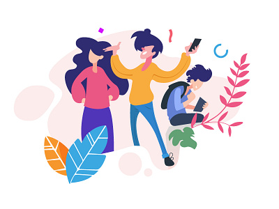 Happy sharing - vector illustration