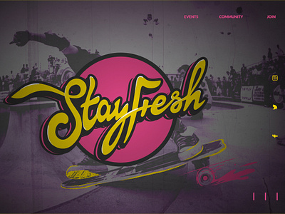 Fresh Web Design fresh illustration side navigation skater website