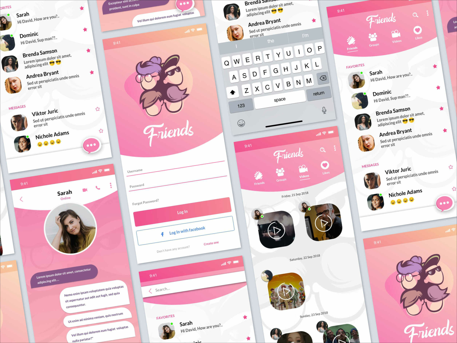 Friends App Concept by Cliffex on Dribbble