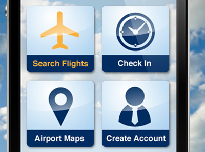 alternative app button ideas airplane app blue button maps