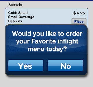 Inflight Favorites app blue favorites