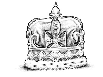 3 crown icon sketch