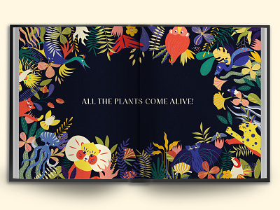 The Painted Forest, Detail Spread animals book childrens book copyrighting illustration plants storybook