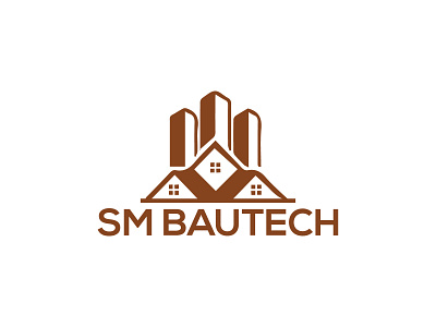 Modern house construction company logo