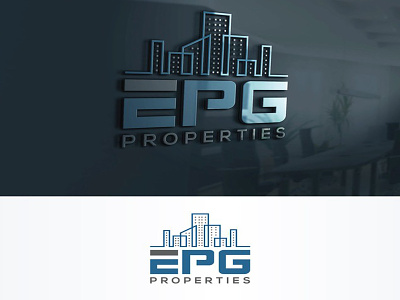 Modern construction, real estate, industrial, corporate logo