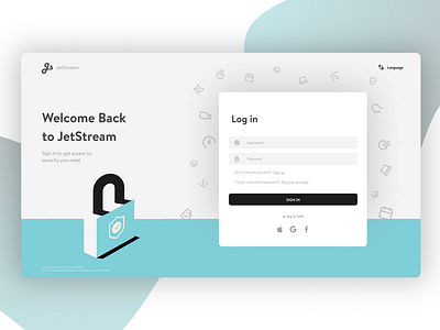 JetStream Login Design Concept branding design graphic design icon logo ui ux