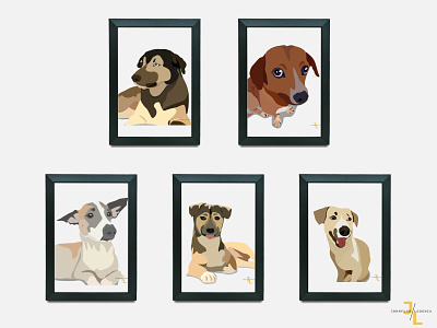 Family of Dogs digital illustration digitalart dog illustration doggy dogs dogslife dogsofinstagram illustration