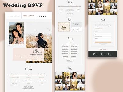 Wedding RSVP adobexd rsvp ui ux web web design