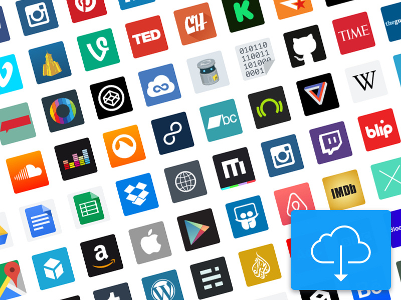 Major websites Icon Set - Free Sketch bunkr icon services web svg sketch vector free icon set website