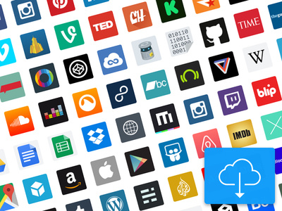 Major websites Icon Set - Free Sketch