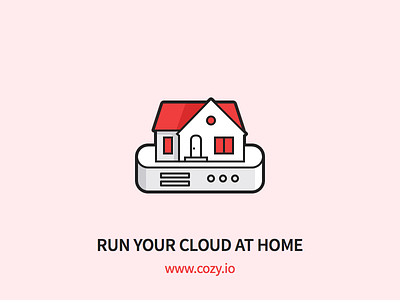 Cozy - Run your Could at Home cloud home house icons outline server