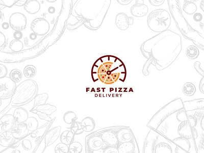 Fast Pizza Delivery Logo Design - Inspiration - Creative amazing logo app logo branding business logo company logo courier logo creative logo custom logo design design trends dope logo fun logo logo logo inspiration pizza logo