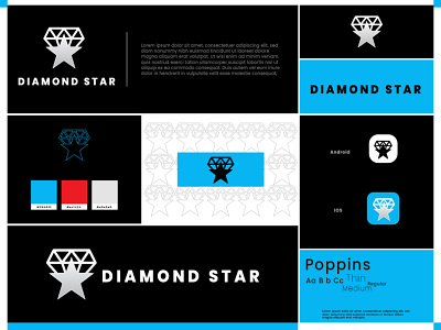 Diamond Star - Inspiration - Branding Guidelines - Creative app logo branding business logo company logo creative design design trends diamond dope logo identity inspiration logo maker logo trend 2022 luxury modern nft professional sleek star trendy