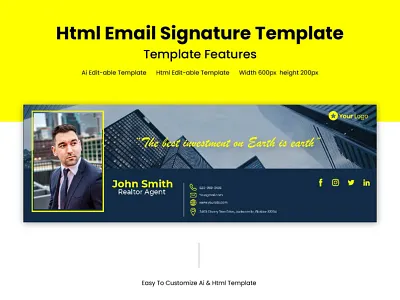 Html Email Signature Template - Email Signature 3d branding businesssignature creative css emaildesign emailsignature graphic design html htmlsignature inspiration minimal modern motion graphics professional signature trendy ui uidesign ux