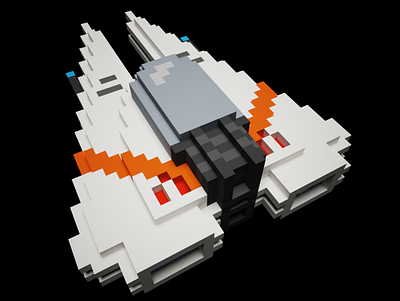 3D-Spaceship 3d voxel voxel art voxelart
