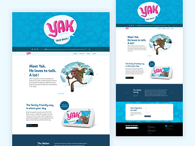 Yak Talk Back! Landing Page amazon branding design landing page layout layout design podcast ui ui design ux web web design