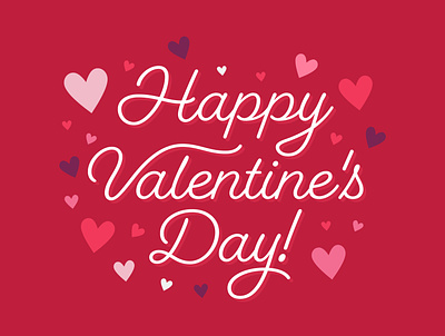 Valentine's Day Type branding calligraphy design hearts illustration logo logo design script typography valentine day