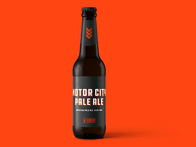 Forza Brewing Company—Motor City Pale Ale beer brand craft beer detroit logo package design