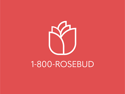 1-800-Rosebud - Thirty Logos Day 6 brand flower logo line logo logo logo design rose typography