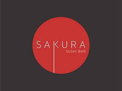 Sakura - Thirty Logos Day 18 brand branding logo modern logo sleek sushi bar sushi logo