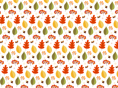 Autumn Pattern autumn design fall illustration leafs leaves pattern pattern art pattern design vector