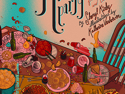 Kitchen Party Small food illustration kitchen lettering typography